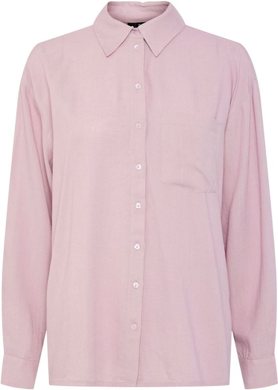 Pieces - Pia Loose Fit Overhemd - Groen - 70% Viscose 30% Linnen