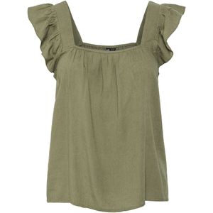 PIECES - PCPIA - Blouse - Olijfgroen - Mouwloos - Viscose