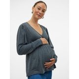 MAMALICIOUS - Shirt - Grafiet - Gerecycled Materiaal - Met Borstvoedingsfunctie