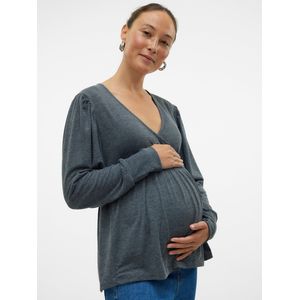 MAMALICIOUS - Shirt - Grafiet - Gerecycled Materiaal - Met Borstvoedingsfunctie