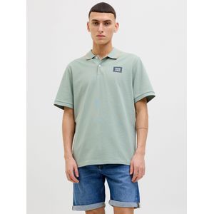 Poloshirt met logo JACK & JONES. Katoen materiaal. Maten L. Groen kleur