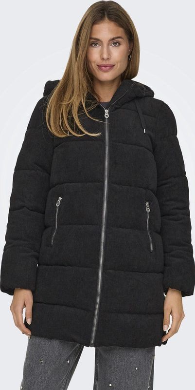 Only - DOLLY - Gewatteerde Lange Jas - Regular Fit - Corduroy