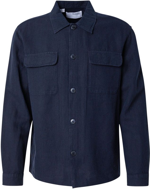 Overhemd - Effen - Linnen - Lange Mouw - Regular Fit