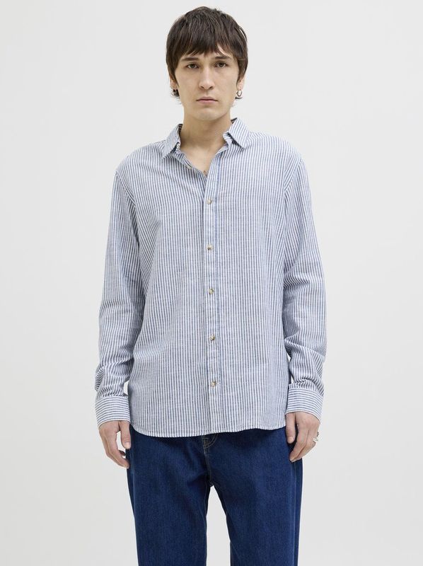 Jack & Jones - Faded Denim Overhemd - Gemêleerd - Katoenmix