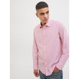 Overhemd - Blauw - Katoen/Linnen - Comfort Fit