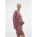 Jerseyjurken - Gebreide Jurk - O-hals - Lange Mouwen - Regular Fit - Knielengte