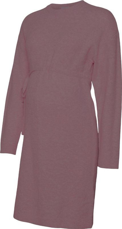 Jerseyjurken - Gebreide Jurk - O-hals - Lange Mouwen - Regular Fit - Knielengte