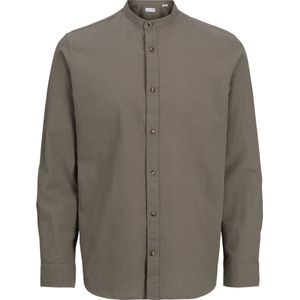 Overhemden - Falcon - Knoopsluiting - Bandkraag - Lange Mouwen