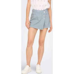 ONLY - Shorts - Blauw - Denim - High Waist - Knoopsluiting