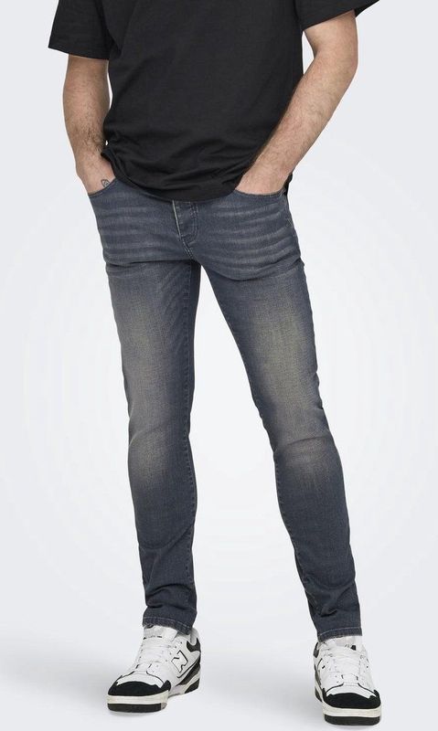 Onsloom - Low Rise Slim Fit - Jeans - Licht Verwassen Dark Denim Look