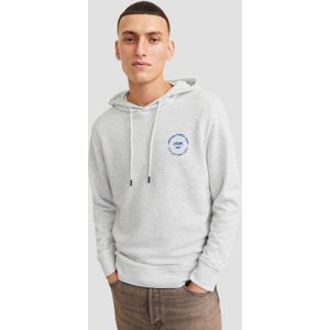 JACK&JONES JJSIMON SWEAT HOOD Heren Trui - White Melange