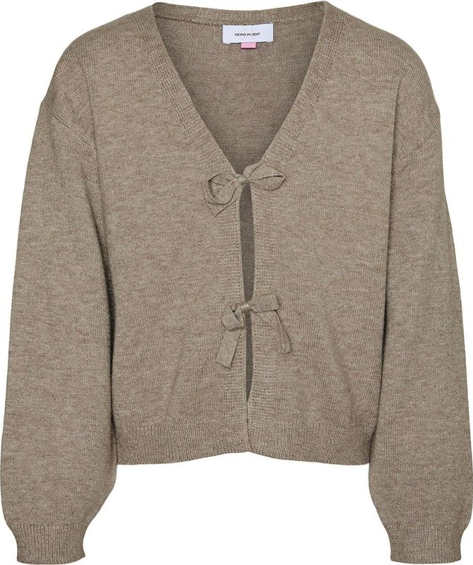 VERO MODA - Vest - V-Hals - Lange Mouwen - Ballonmouwen - Strik Detail - Junior