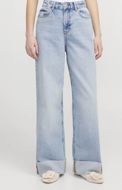 JXTOKYO Wide Fold Up HW Jeans R6169 DNM, blauw (light blue denim), 29W / 32L