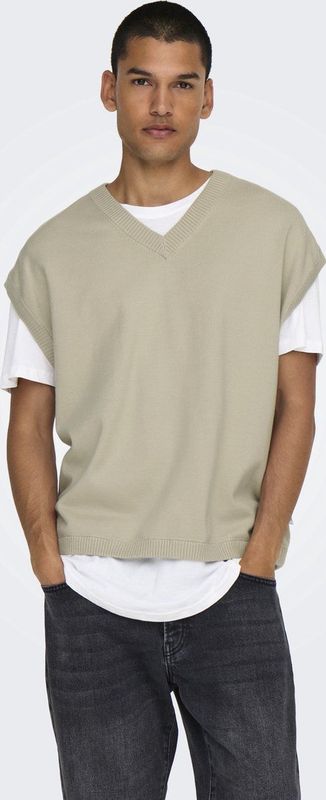 Onslusim - Gebreid Gilet - V-Hals - Mouwloos - Relaxed Fit