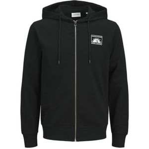 JACK & JONES Jjone Color Summer Sweatshirt Zip Hoodie Jjone Color Zomer Zip Hoodie Heren (1 stuk), zwart., XS