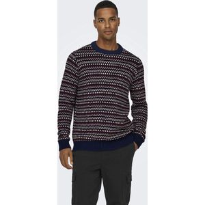 ONLY&SONS - ONSMUSA REG 3 STRUC CREW KNIT - Heren - Gebreide truien