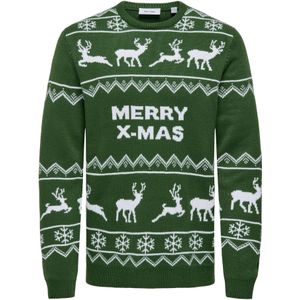 Gebreide Trui - Ronde Hals - Knitwear - All-over Patroon - Kerstdesign