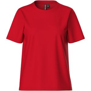 PIECES - PCRia - T-shirt - Donkerrood - Kwartmouw