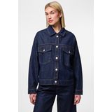 Pieces - Pcelma Denim Jacket Noos - Denim Jas - Dark Bleu