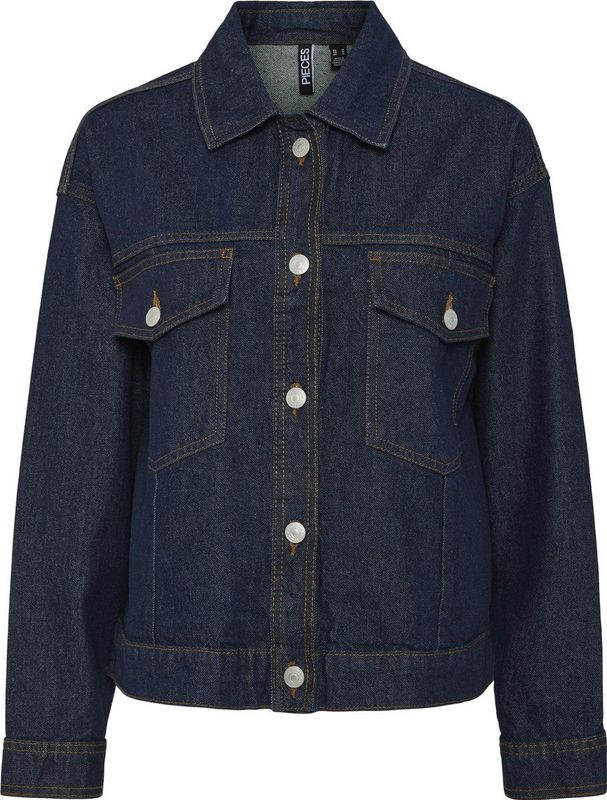 Pieces - Pcelma Denim Jacket Noos - Denim Jas - Dark Bleu