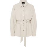 Shacket - V-hals - Knoopsluiting - 50% Gerecycled Polyester - Zwart