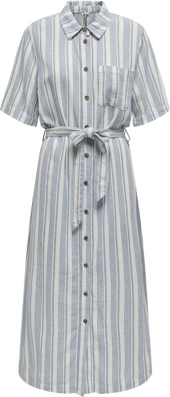 ONLY - ONLCARO LINEN BELT DRESS - Dames - Maxi Jurk - Katoen