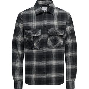 Only & Sons - ONSCEDRIC - Overhemd - Grijs/Zwart - Geruit