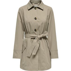 Jacqueline de Yong - Trenchcoat - Taupe - Polyester