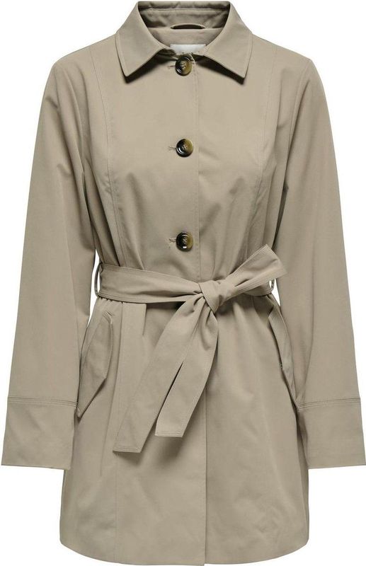 Jacqueline de Yong - Trenchcoat - Taupe - Polyester