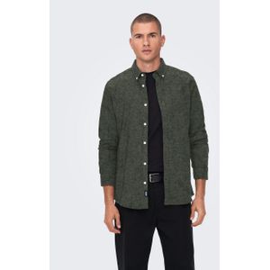 ONLY & SONS - ONSNIKOLA LS MELANGE SHIRT - Overhemd - Rosin - Lange Mouwen - Slim Fit