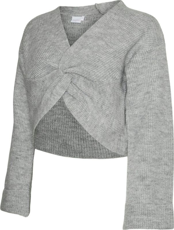 Mamalicious - Zwangerschapstrui - Gemeleerd - V-hals - Lange Mouwen