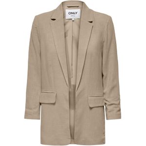 Only - Onlsolvi Life Blazer - Lichtbruin - 80% Viscose 20% Vlas