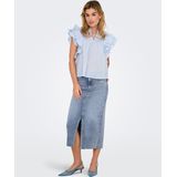 ONLY Midi Rok Onlella Tai518 - Lichtblauw Jeans - Voor Dames