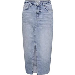 ONLY Midi Rok Onlella Tai518 - Lichtblauw Jeans - Voor Dames
