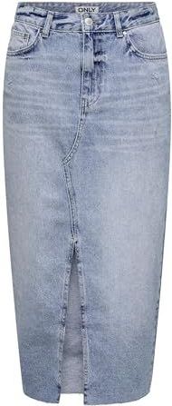 ONLY Midi Rok Onlella Tai518 - Lichtblauw Jeans - Voor Dames