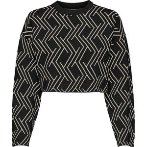 ONLY meisjes kids trui ANNY Black Birch Cropped Fit