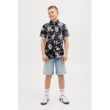 JACK&JONES - JJIRICK JJLANE - Bermuda Shorts - Stonewash - Regular Fit, Mid Rise, Elastische Tailleband