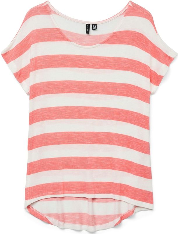 Vero Moda Vmwide Stripe Sl Top Dubarry Snow White ROOD XS