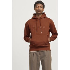 Hoodie - Logo Print - Sweatstof - Geribd Ceintuurtje - Met Capuchon