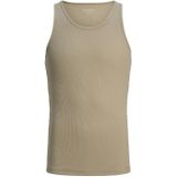 Jack & Jones - Rib - Tanktop - Beige - 95% Katoen, 5% Elastaan