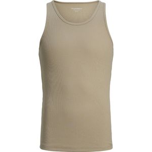Jack & Jones - Heren Tanktop - Rib - Ronde Hals - Beige