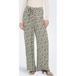 Only - Onlpakja Life Aop Belt Pants - Pantalon - Balsam Green - 100% Viscose Lenzing Ecovero