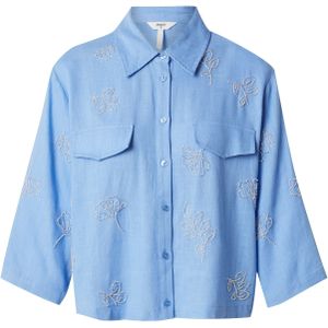 OBJECT linnen blouse blauw