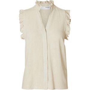 Blouse - SLFViva - Klassieke Blouse - Mélange - Viscose - Mouwloos