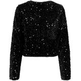 ONLY - ONLANIKA SEQUINS LS BOW TOP WVN CS - Meisjes - Blouses