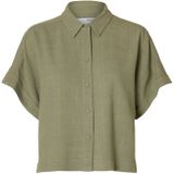 Selected Femme Blouse Korte Mouw - Groen
