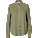 SELECTED - SLFViva - Blouse - Olijfgroen - Lange Mouw