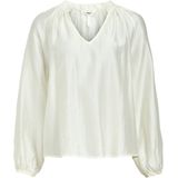 Blouse - V-hals - Lange Mouwen - Ballonmouwen - Losse Pasvorm - Groen - TENCEL™