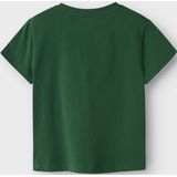 Name It - Nmmbrett Nreg Ss Top - T-shirt - Emerald Groen - Normale Pasvorm, Ronde Hals, Korte Mouwen