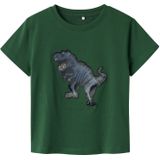 Name It - Nmmbrett Nreg Ss Top - T-shirt - Emerald Groen - Normale Pasvorm, Ronde Hals, Korte Mouwen